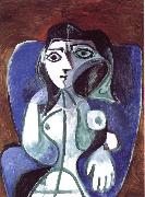 pablo picasso woman in a blue armcbair oil painting reproduction